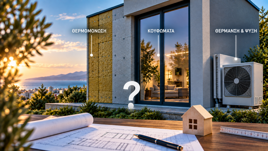 Θερμομόνωση, κουφώματα ή σύστημα θέρμανσης: ποια παρέμβαση πρέπει να γίνει πρώτη;